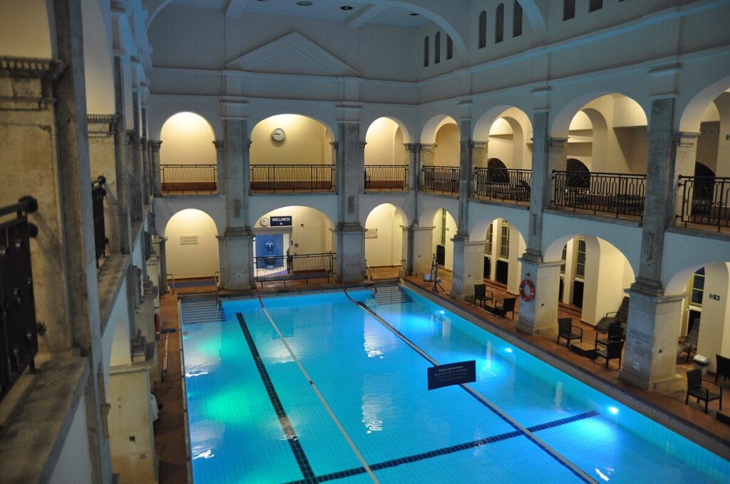 Indoor swimming pool at Rudas Baths, Budapest