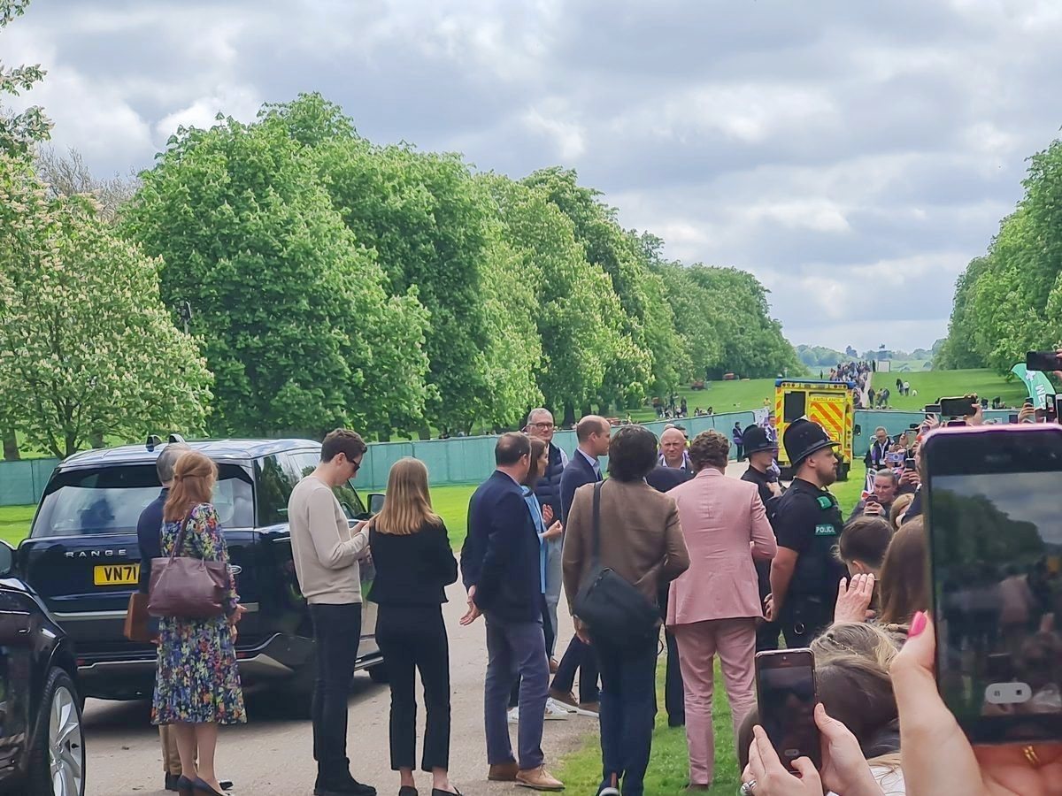 Prince William and Catherine meeting the crowd on the Long Walk, Windsor