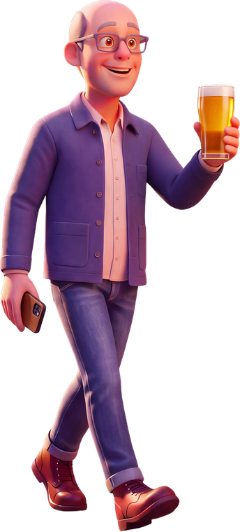 Ian with a pint (avatar)