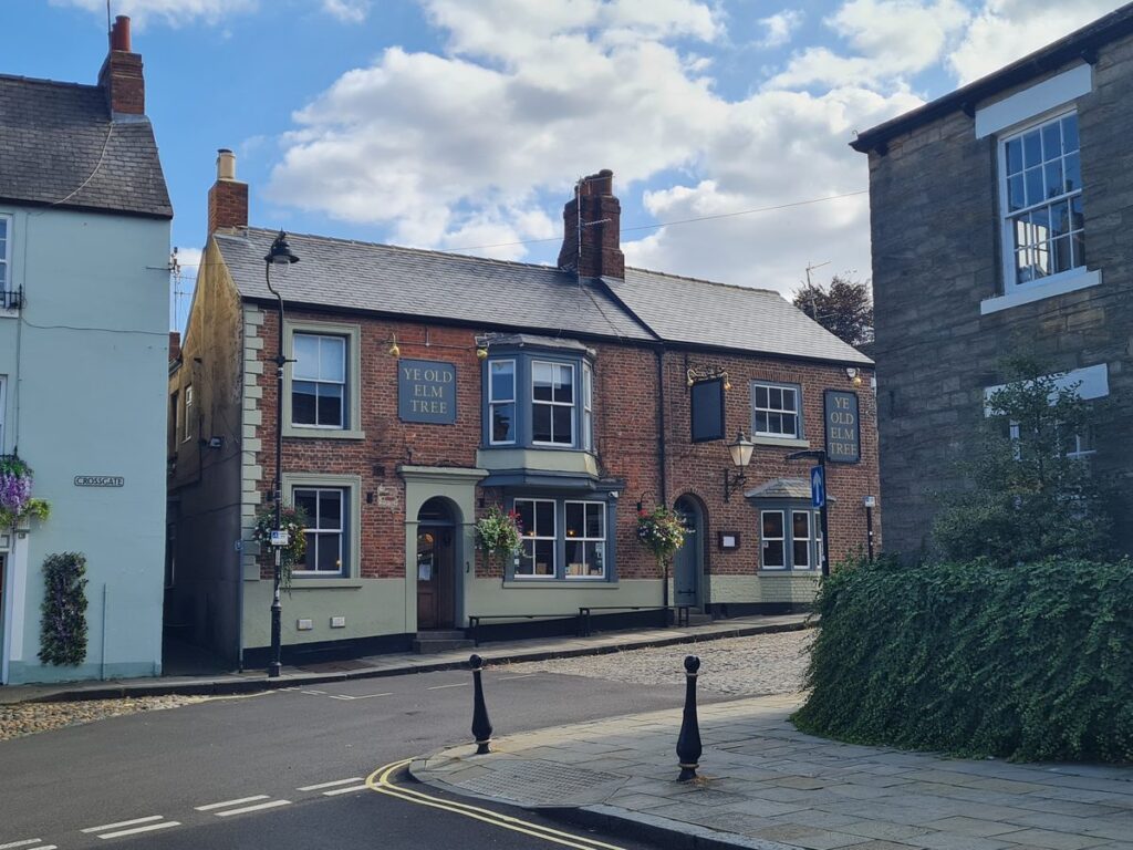 Ye Old Elm Tree pub exterior on Crossgate, Durham