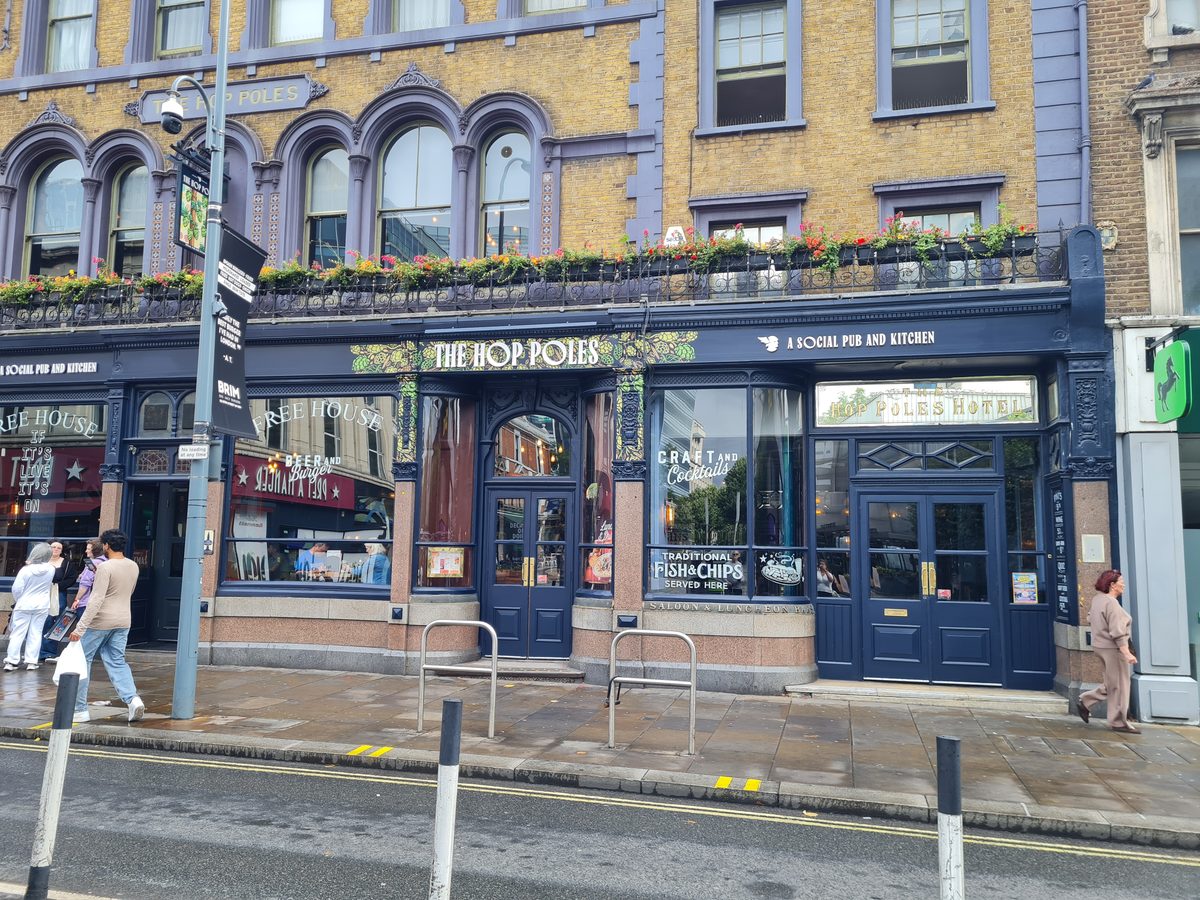The Hop Poles pub on King Street, Hammersmith, London