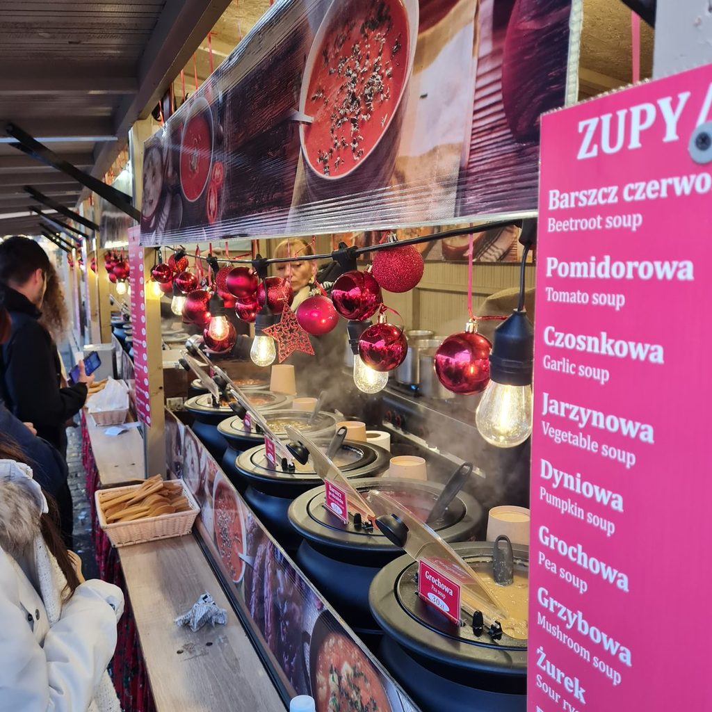 Hot soup stall at the Kraków Christmas market