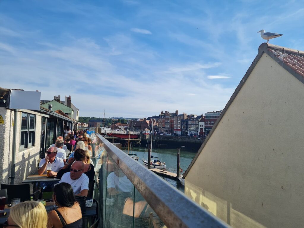 Whitby harbour seen from the balcony at Abbey Wharf